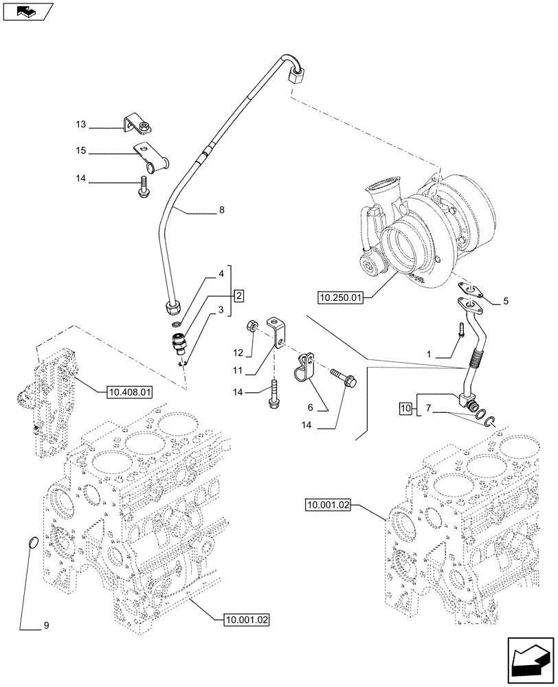 Схема запчастей Case IH F4HE9687G J100 - (10.304.05) - FUEL INJECTION SYSTEM (504010563) (01) - ENGINE