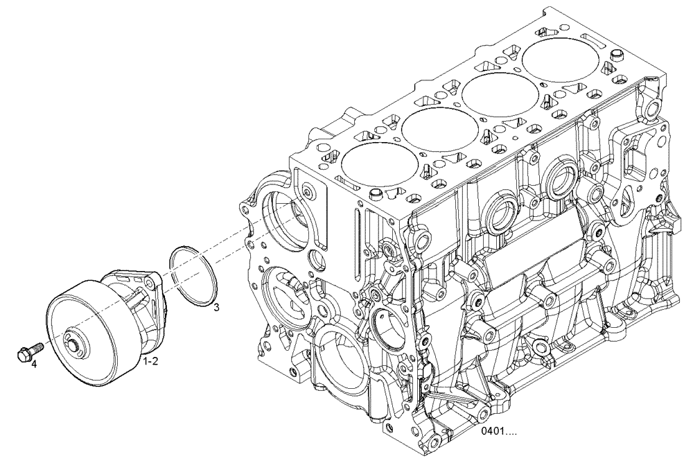 Схема запчастей Case IH F5AE9484A A002 - (3201.012) - WATER PUMP 