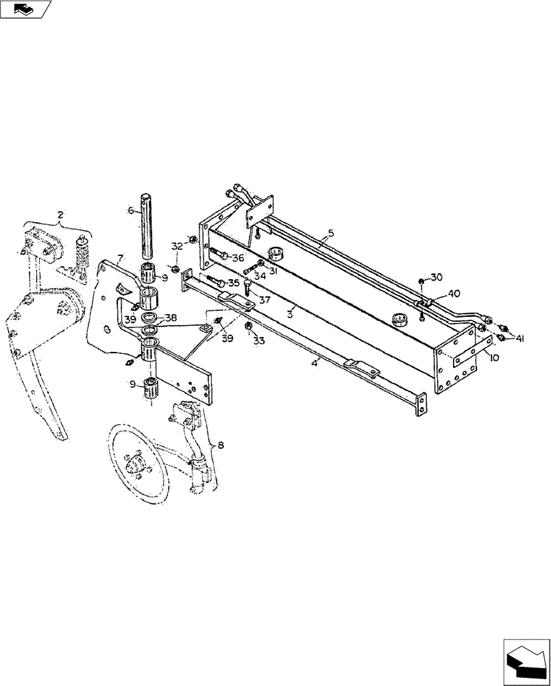 Схема запчастей Case IH 600 SERIES - (75.200.09) - 2-BOTTOM EXTENSION ASSEMBLY (75) - SOIL PREPARATION