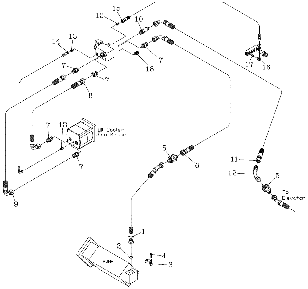 Схема запчастей Case IH 7700 - (B10[01]) - HYDRAULIC CIRCUIT {Oil Cooler} Hydraulic Components & Circuits