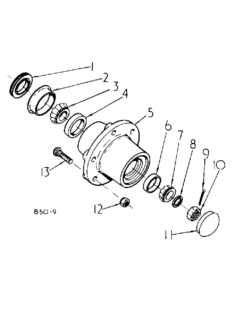 Схема запчастей Case IH 484 - (14-02) - SUSPENSION, FRONT WHEEL HUB, BEARINGS AND CAP, ADJUSTABLE FRONT AXLE, STRAIGHT Suspension