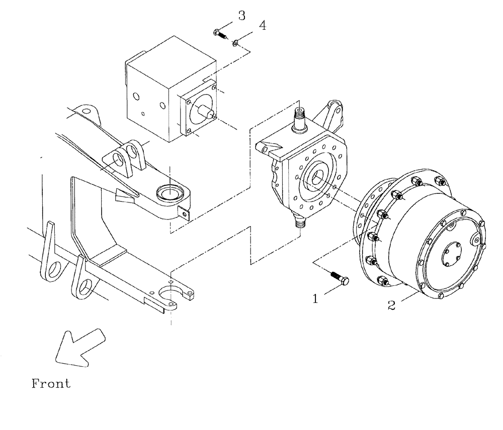 Схема запчастей Case IH AUSTOFT - (A01-13) - HUB MOUNT (FRONT AXLE) Mainframe & Functioning Components