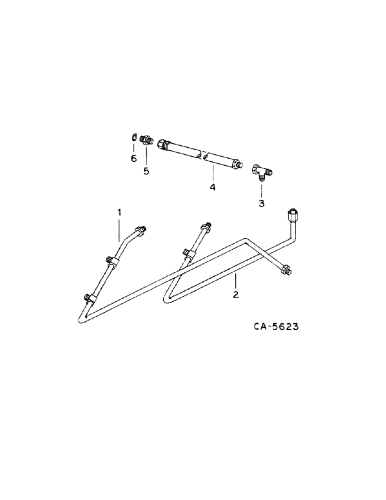 Схема запчастей Case IH 1460 - (10-76) - HYDRAULICS, HEADER LIFT CYLINDER TUBING, USED W/ACCUMULATOR ATTACHMENT, S/N 1500 AND BELOW (07) - HYDRAULICS