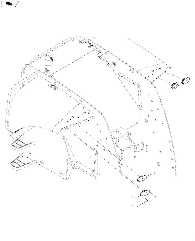 Схема запчастей Case IH QUADTRAC 600 - (55.404.03) - TAIL LIGHTS (NORTH AMERICA) (55) - ELECTRICAL SYSTEMS