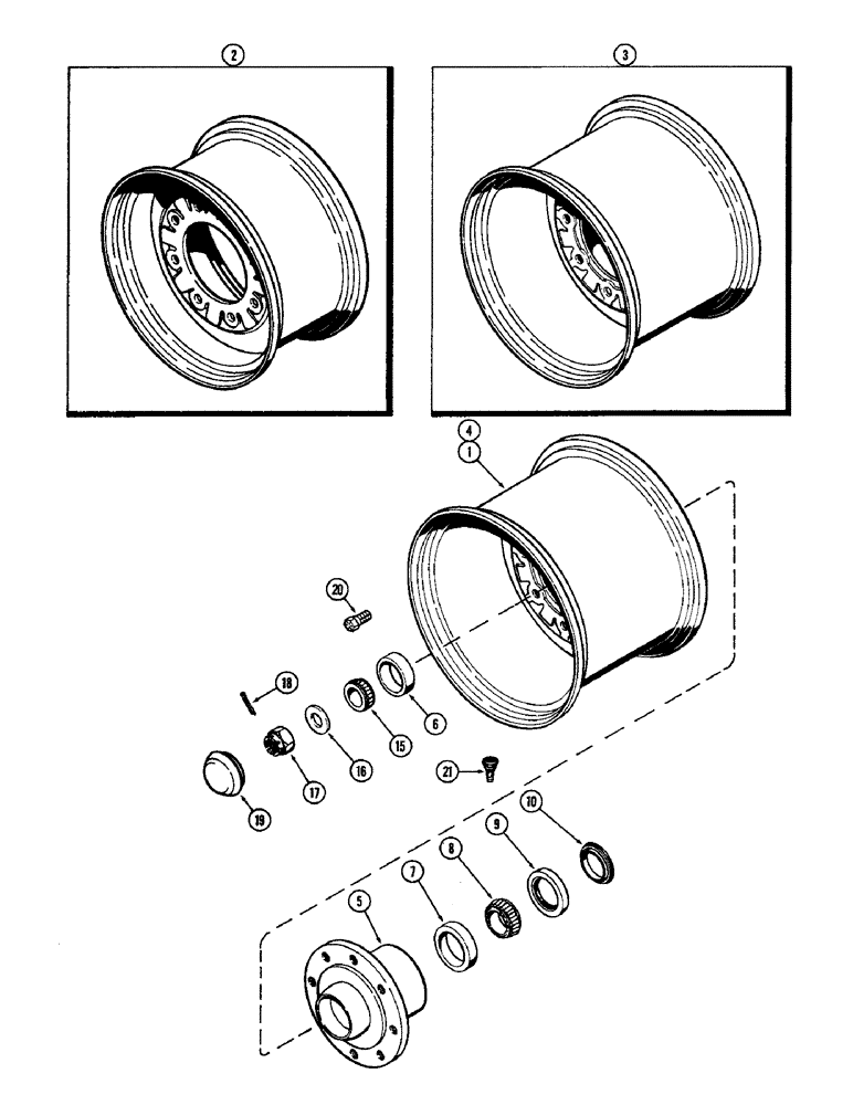 Схема запчастей Case IH 2590 - (5-166) - FRONT WHEELS AND HUB (05) - STEERING