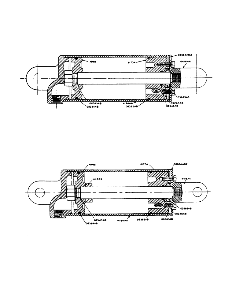 Схема запчастей Case IH 400-SERIES - (212) - A4195AA MOUNTED CYLINDER ASSEMBLY, 4" X 6", A7322 MOUNTED CYLINDER ASSEMBLY, 4" X 6" (08) - HYDRAULICS