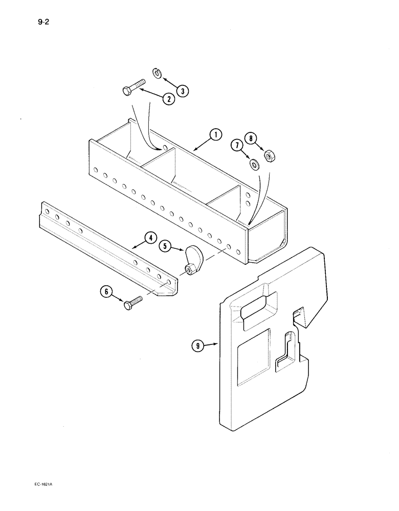 Схема запчастей Case IH 895 - (9-002) - FRONT END WEIGHTS (09) - CHASSIS/ATTACHMENTS