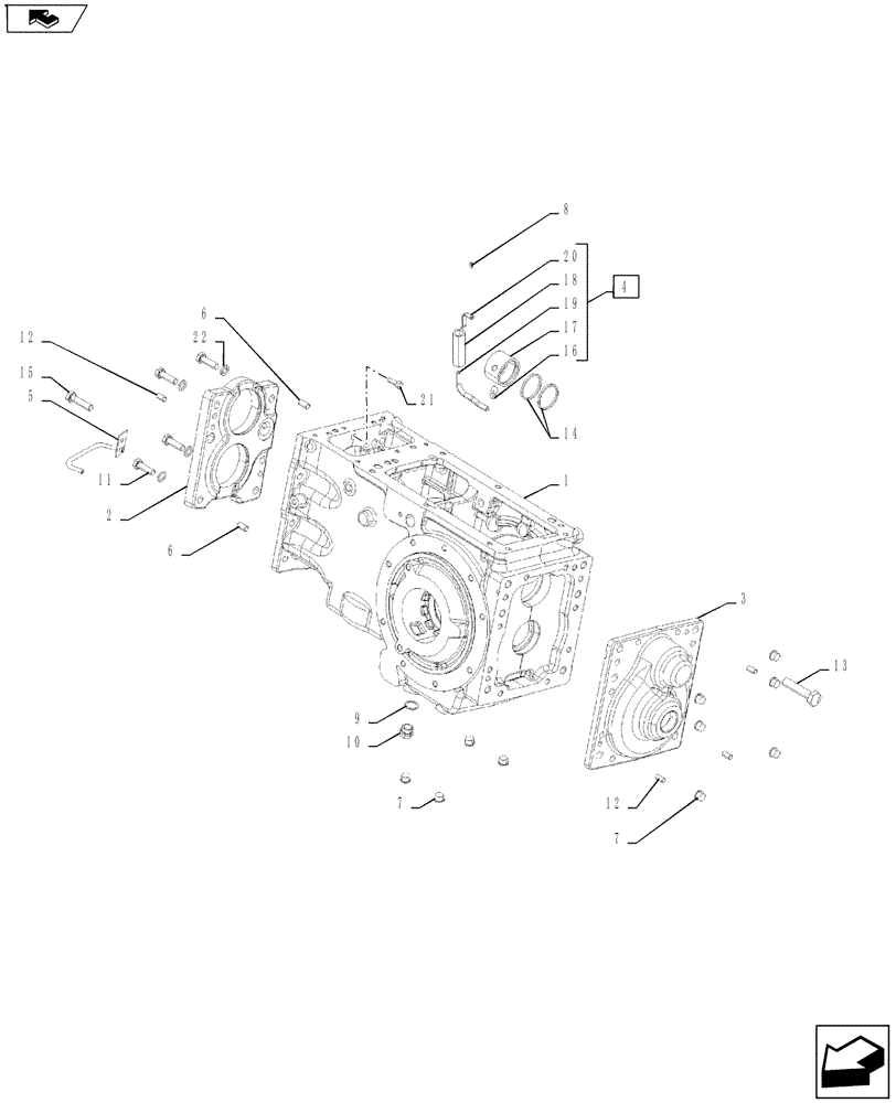 Схема запчастей Case IH FARMALL 55A - (21.114.01) - TRANSMISSION HOUSING (21) - TRANSMISSION