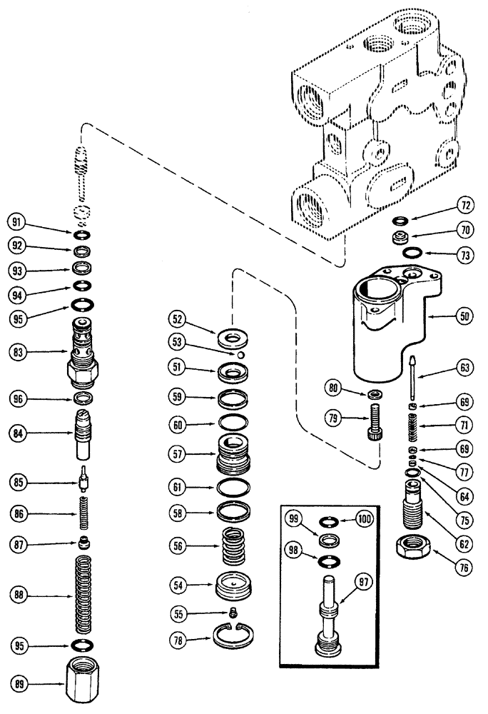 Схема запчастей Case IH 7230 - (8-062) - HYDRAULIC REMOTE VALVE ASSEMBLY, FIRST REMOTE WITH LOAD CHECK (08) - HYDRAULICS