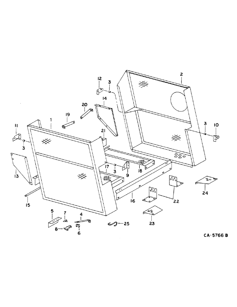 Схема запчастей Case IH 1460 - (24-10) - CLEANING FAN AND DRIVE, FAN SHIELDS (15) - CLEANING