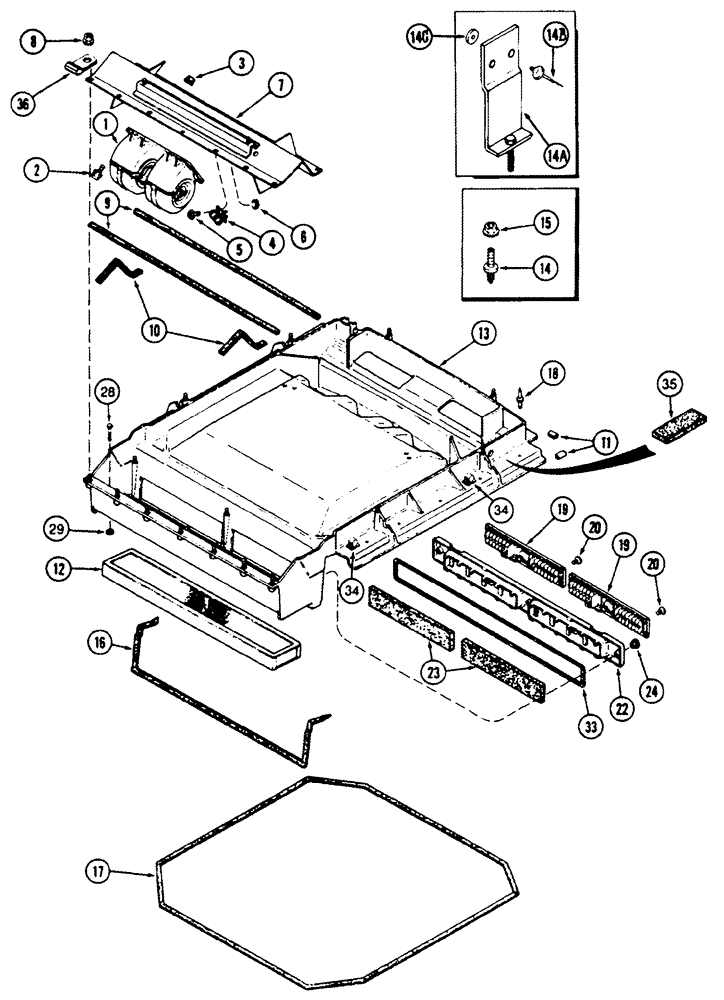 Схема запчастей Case IH 8910 - (9-096) - CAB, AIR FILTER AND BLOWER HOUSING (09) - CHASSIS/ATTACHMENTS