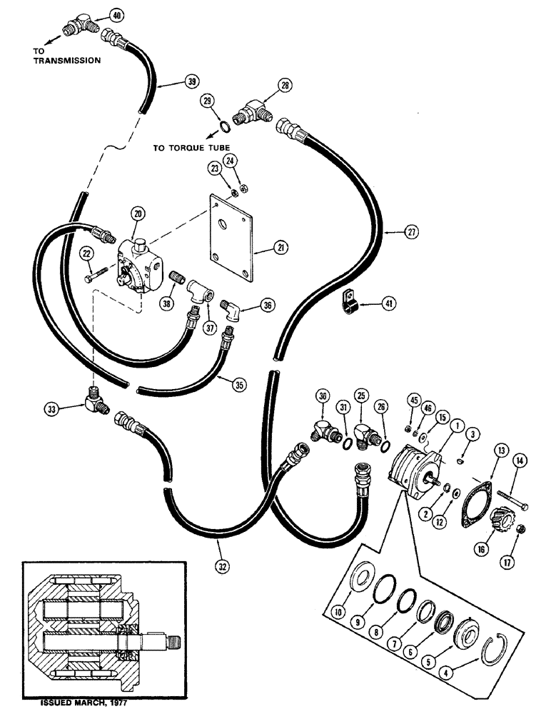 Схема запчастей Case IH 1570 - (214) - A67197 AUXILIARY HYDRAULIC PUMP KIT, 11 GPM (08) - HYDRAULICS