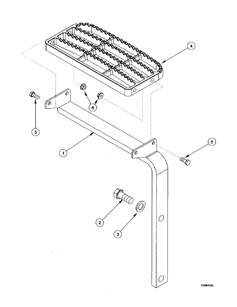 Схема запчастей Case IH MX270 - (9-038) - CAB, FRONT WINDOW STEP (09) - CHASSIS/ATTACHMENTS