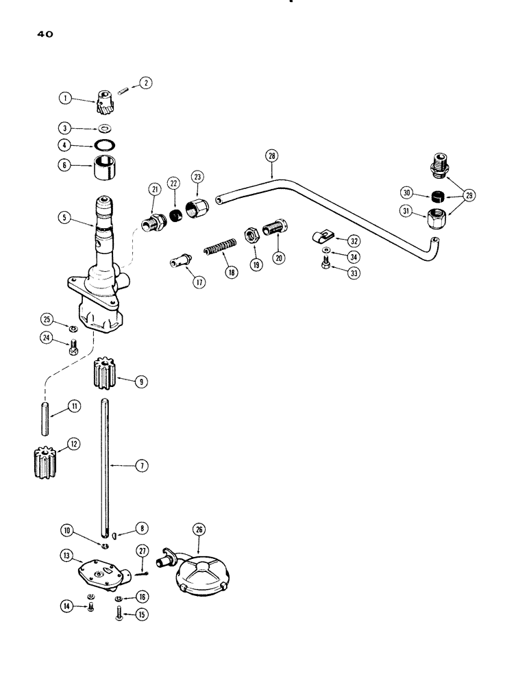 Схема запчастей Case IH 730 SERIES - (040) - OIL PUMP, 267 AND 301 DIESEL ENGINES (02) - ENGINE