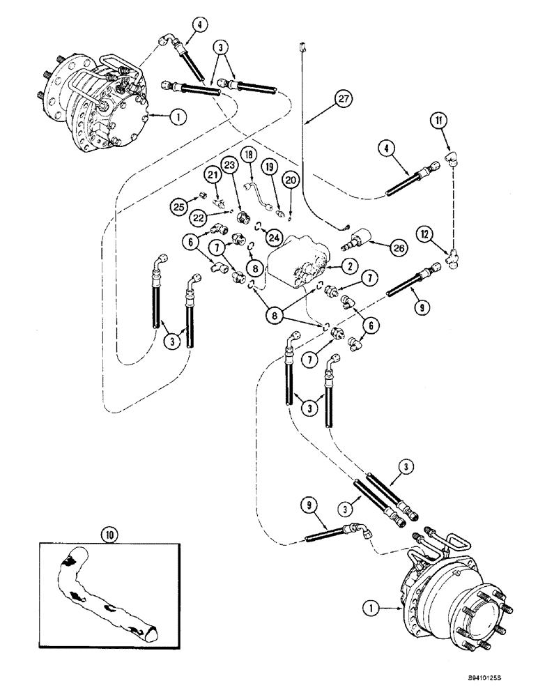 Схема запчастей Case IH 2144 - (5-22) - AXLE HYDRAULIC MOTOR SYSTEM, POWER GUIDE AXLE (04) - STEERING