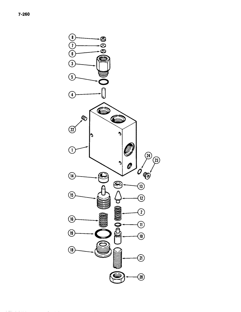 Схема запчастей Case IH 2094 - (7-260) - PRESSURE CONTROL VALVE, IF EQUIPPED (07) - BRAKES