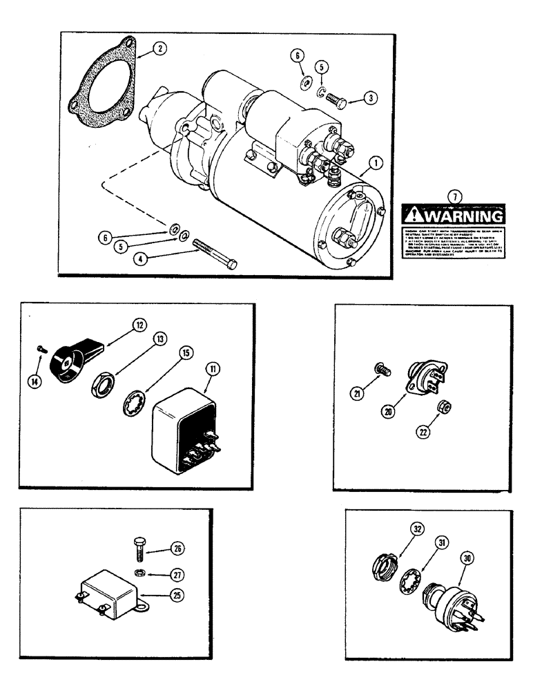 Схема запчастей Case IH 2470 - (100) - ELECTRICAL EQUIPMENT (04) - ELECTRICAL SYSTEMS