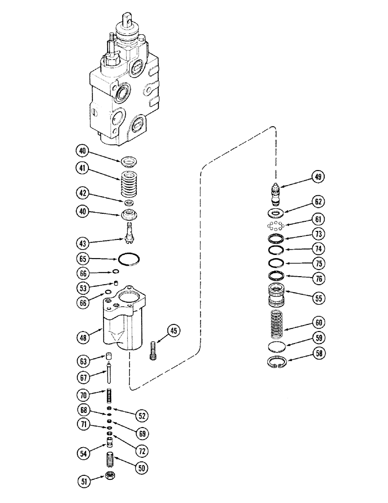 Схема запчастей Case IH 2394 - (8-078) - REMOTE VALVE BODY ASSEMBLY, WITHOUT LOAD CHECK - A169029 (CONTINUED) (08) - HYDRAULICS