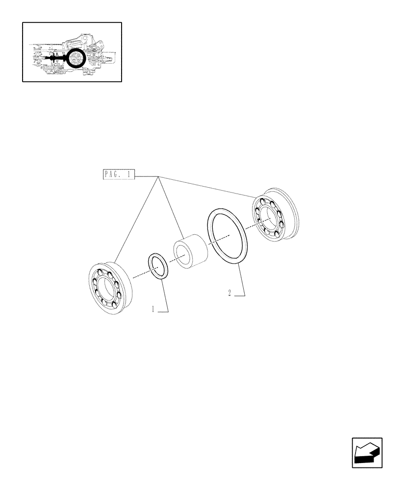 Схема запчастей Case IH MXU135 - (1.32.1[02]) - CENTRAL REDUCTION GEARS (03) - TRANSMISSION