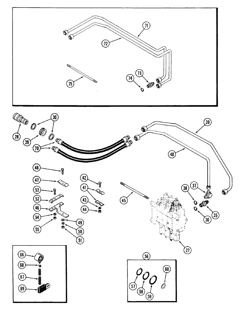 Схема запчастей Case IH 2594 - (8-050) - REMOTE HYDRAULICS ADD-ON ATTACHMENT, 3RD OR 4TH CIRCUIT WITHOUT LOAD CHECK, (CONT) (08) - HYDRAULICS