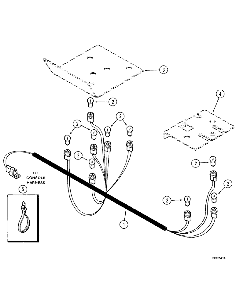 Схема запчастей Case IH 1680 - (4-10) - CONSOLE BACK LIGHTING HARNESS (06) - ELECTRICAL