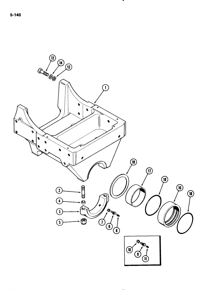 Схема запчастей Case IH 2294 - (5-140) - FRONT AXLE SUPPORT, MFD TRACTORS, CARRARO AXLE (05) - STEERING