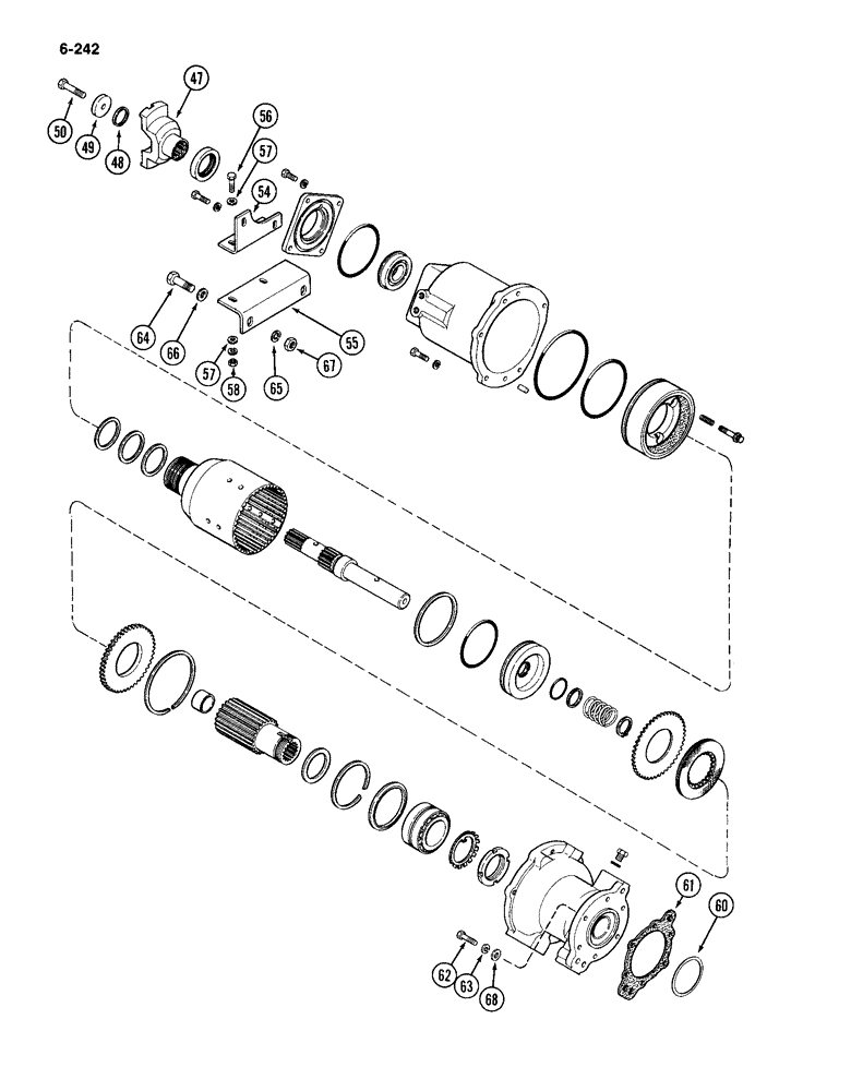 Схема запчастей Case IH 4994 - (6-242) - PTO CLUTCH AND BRAKE (CONTINUED) (06) - POWER TRAIN