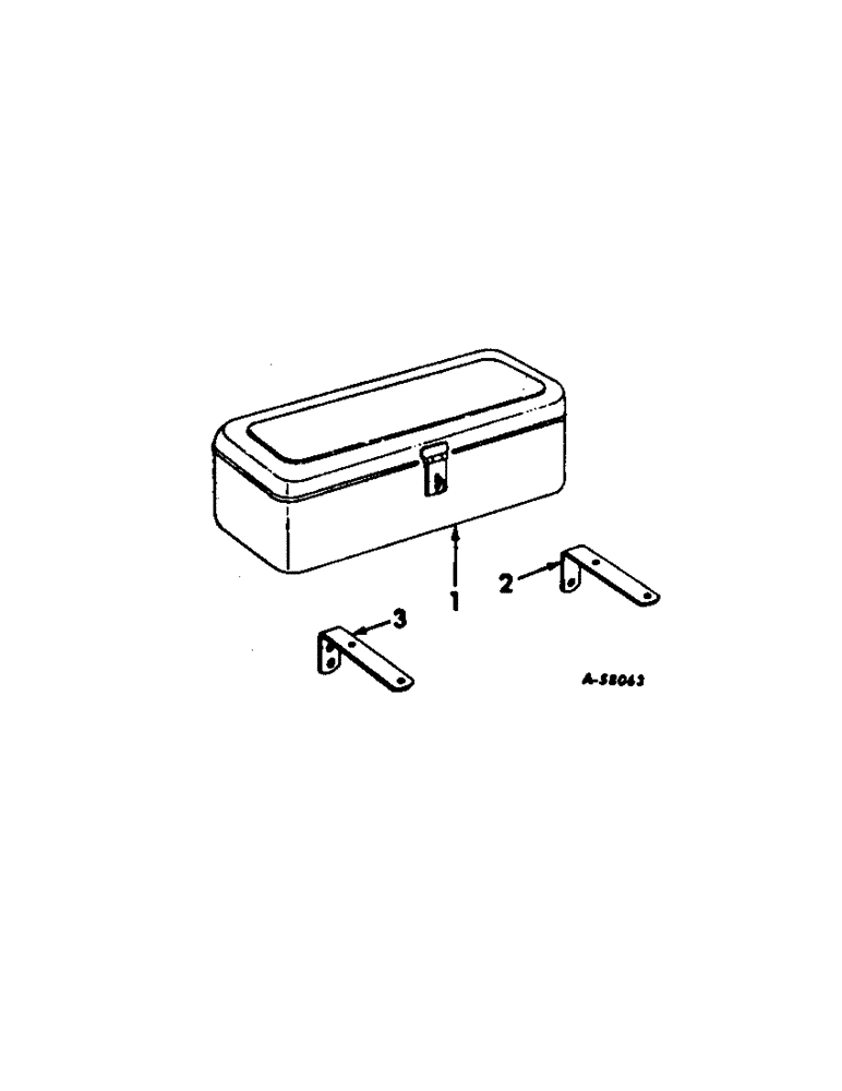 Схема запчастей Case IH 686 - (02-02[A]) - MISCELLANEOUS, TOOL BOX, MOUNTED ON FRONT CHANNEL Accessories & Attachments / Miscellaneous