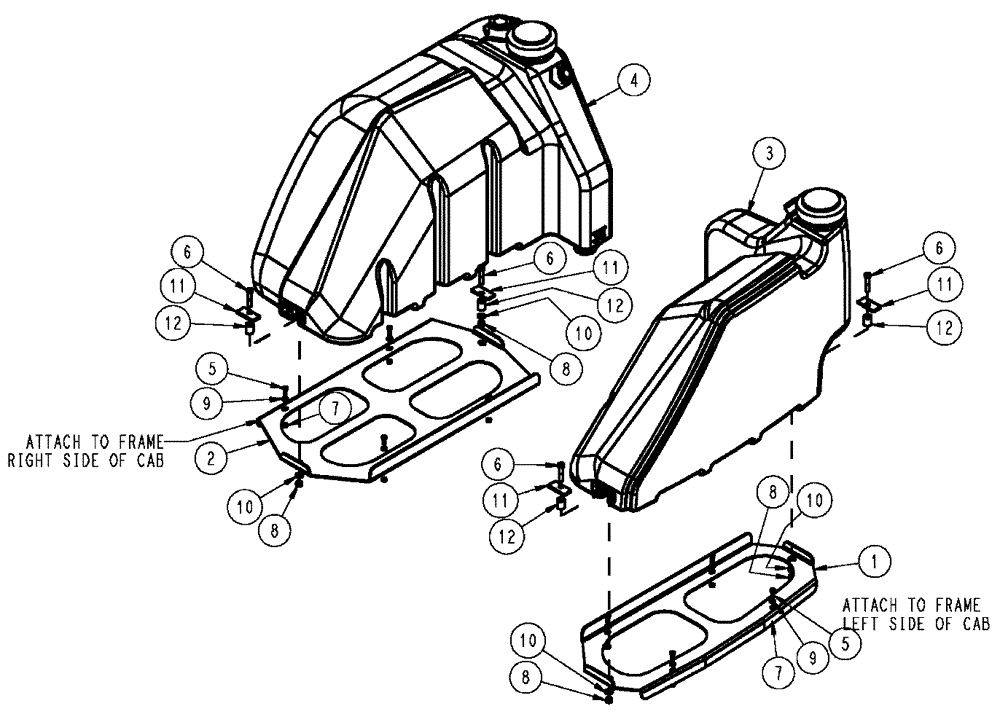 Схема запчастей Case IH SPX3320 - (09-003) - RINSE TANK, MOUNTING GROUP Liquid Plumbing