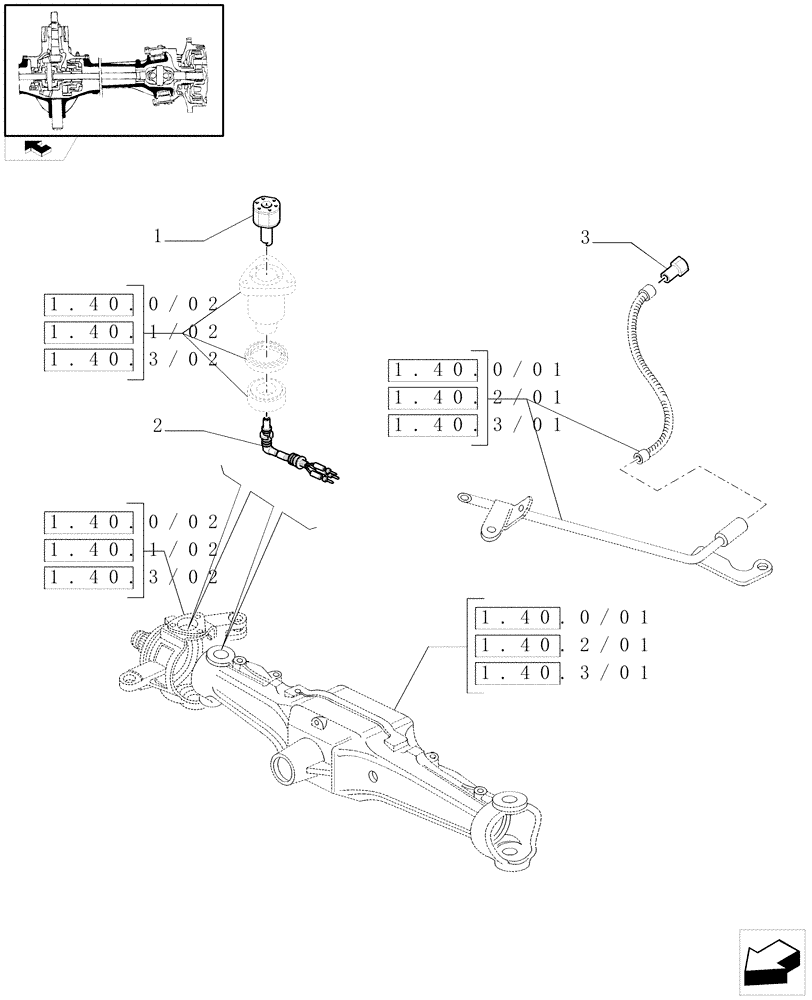 Схема запчастей Case IH PUMA 210 - (1.75.0[03]) - STEERING SENSOR AND RELATIVE PARTS (06) - ELECTRICAL SYSTEMS