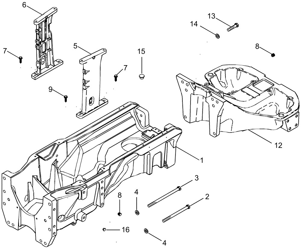 Схема запчастей Case IH MAGNUM 255 - (09-01) - FRONT FRAME (09) - CHASSIS/ATTACHMENTS