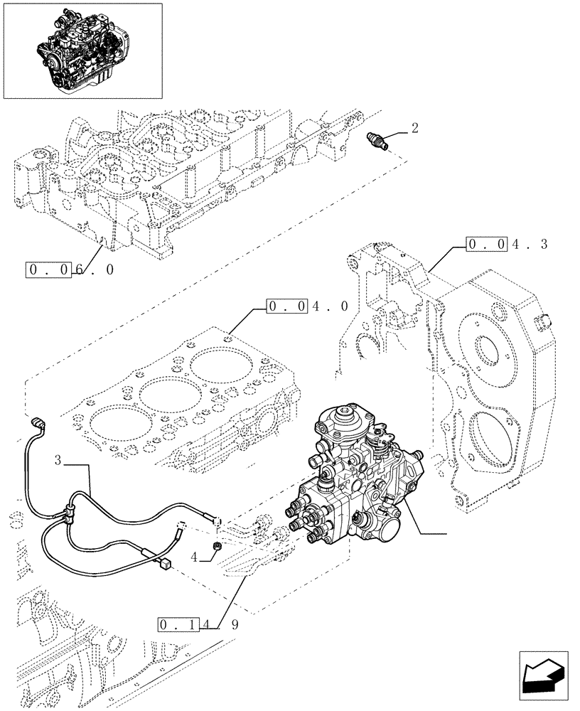 Схема запчастей Case IH F4GE0684E D600 - (0.14.0[01]) - INJECTION PUMP (504065565) 