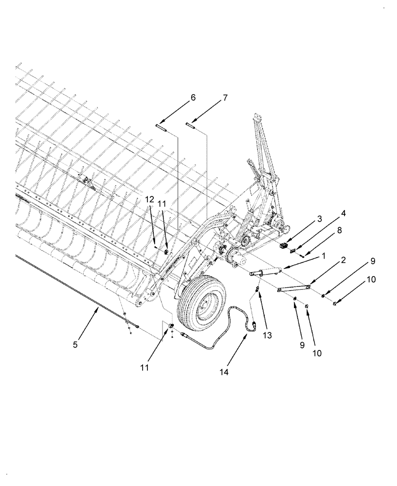 Схема запчастей Case IH 2016 - (20.11[03]) - HOLD DOWN, HYDRAULIC LIFT, BELT TYPE [SWATHMASTER], P.I.N. PMN003045 [PNP002010] & AFTER (58) - ATTACHMENTS/HEADERS