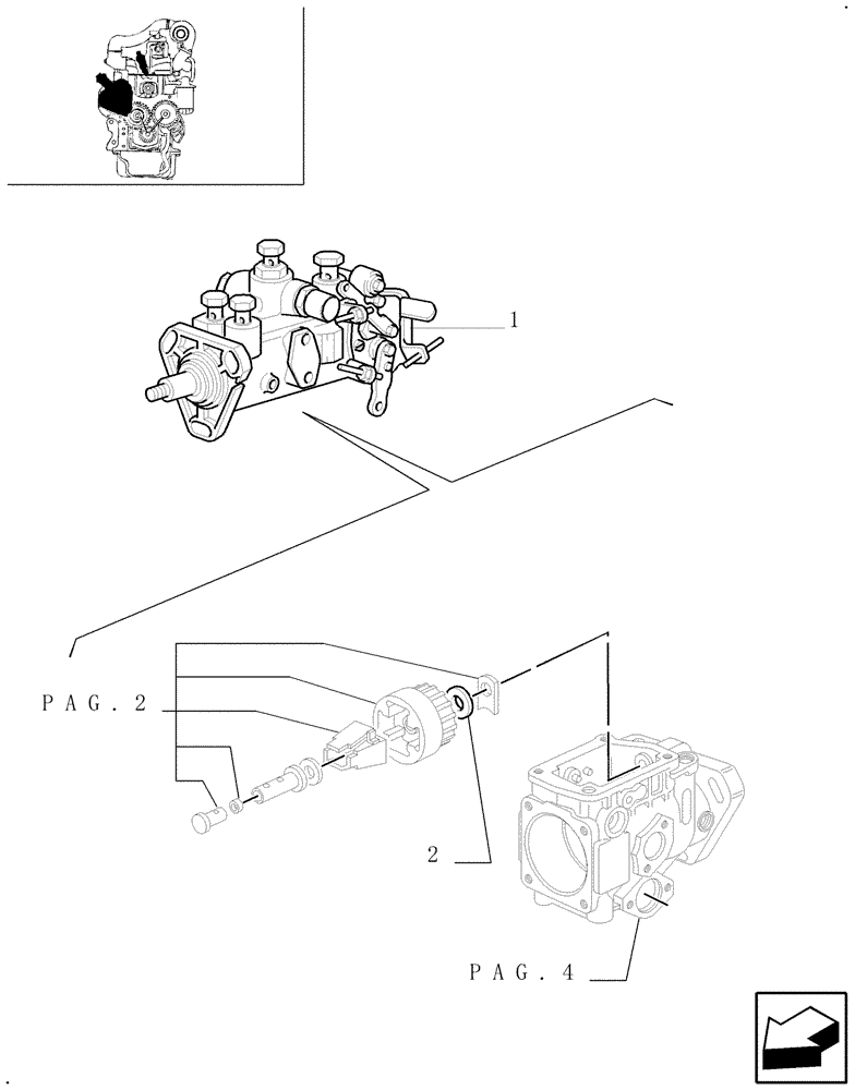 Схема запчастей Case IH JX85 - (0.14.0/ A[05]) - INJECTION PUMP (01) - ENGINE