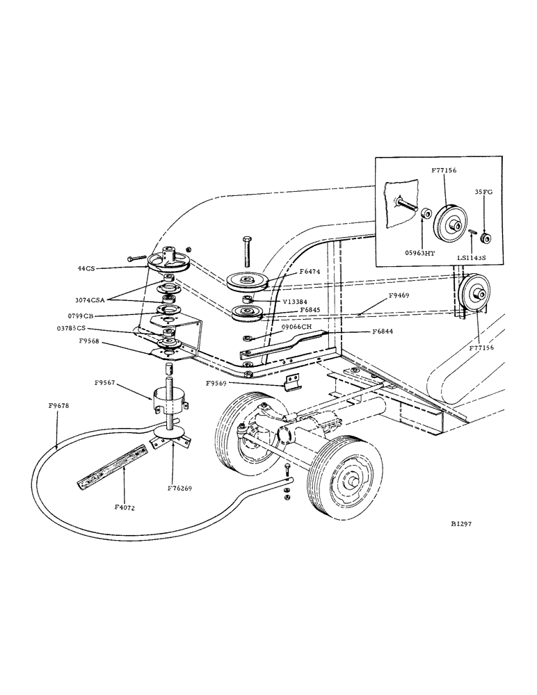 Схема запчастей Case IH 800 - (126) - STRAWSPREADER ATTACHMENT (73) - RESIDUE HANDLING