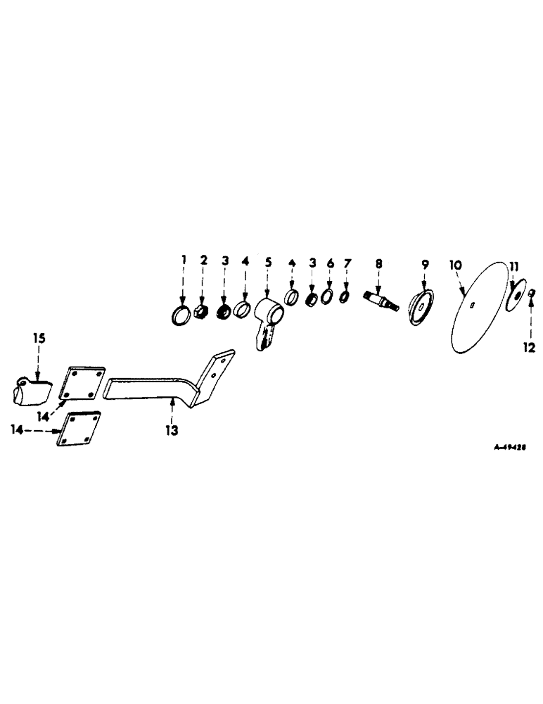 Схема запчастей Case IH 60L - (D-10) - DISK COLTER JOINTERS, RIGID STANDARD, ONE PER FURROW 