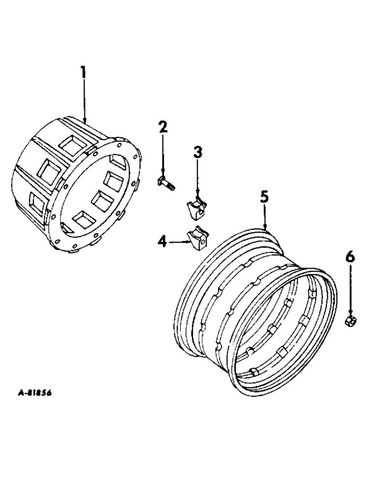 Схема запчастей Case IH 706 - (L-10) - WHEELS AND WHEEL WEIGHTS, DUAL REAR WHEEL ADAPTER & RIM, INTERNATIONAL TRACTORS Wheels & Wheel Weights