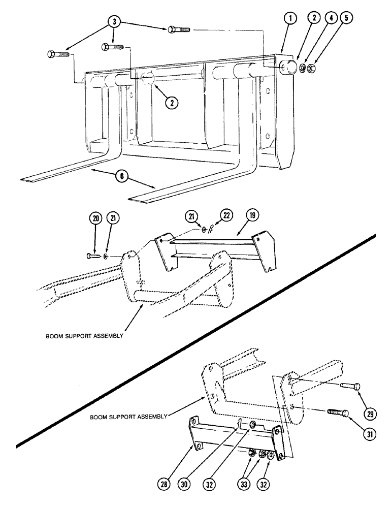 Схема запчастей Case IH 10QA - (9-20) - FORK LIFT / GRILLE GUARD (09) - CHASSIS/ATTACHMENTS