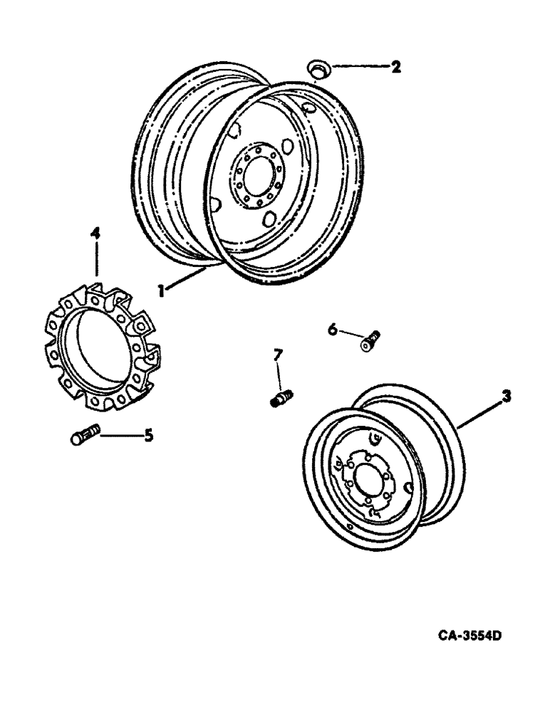 Схема запчастей Case IH 815 - (15-01) - WHEELS AND TRACTION, MAIN AND GUIDE WHEELS Wheels & Traction