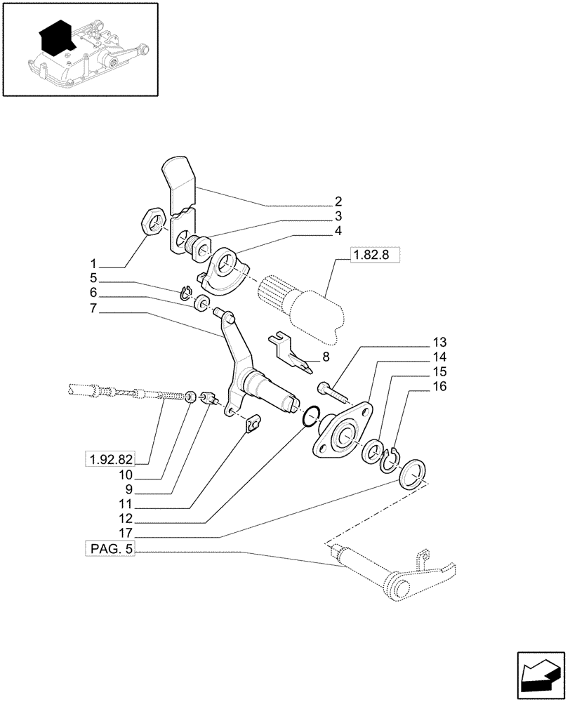 Схема запчастей Case IH JX1085C - (1.82.5[06]) - LIFT CONTROL (07) - HYDRAULIC SYSTEM