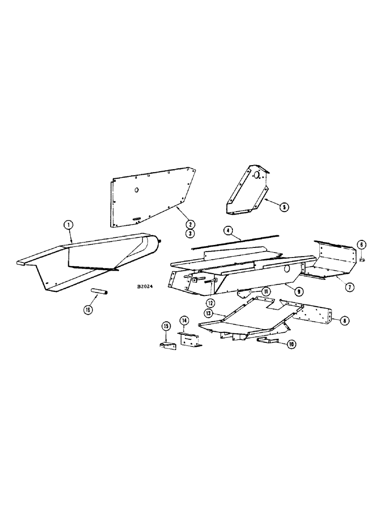 Схема запчастей Case IH 200 - (54) - BALE LAUNCHER ATTACHMENT, LOWER FRAME AND DRAPER 