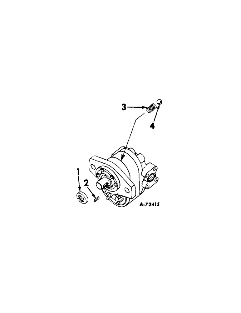 Схема запчастей Case IH 2404 - (124) - HYDRAULIC SYSTEM, FRONT PTO PUMP, CESSNA, WITH KEYED PUMP SHAFT (07) - HYDRAULIC SYSTEM