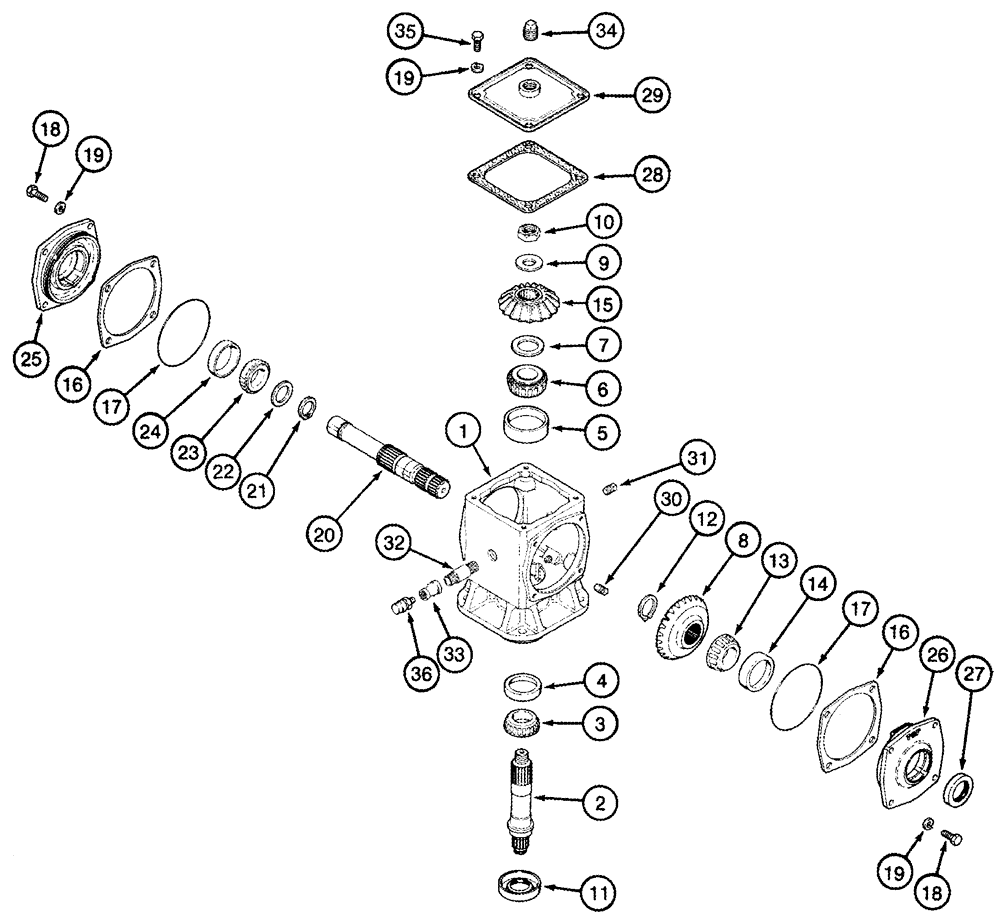 Схема запчастей Case IH 2555 - (09A-14) - GEARBOX (13) - PICKING SYSTEM