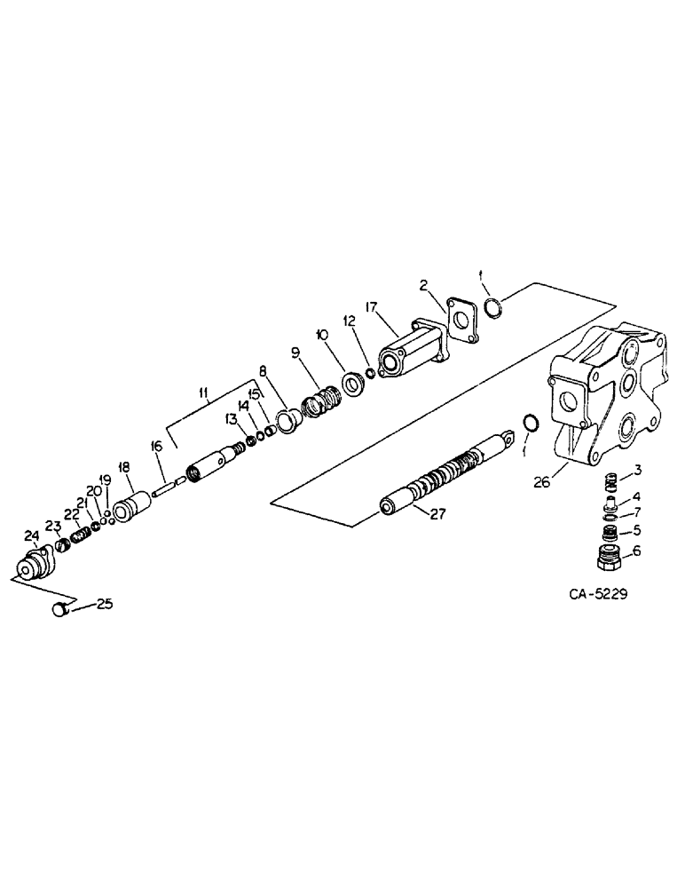 Схема запчастей Case IH 574 - (10-55) - HYDRAULICS, HYDRAULIC CONTROL VALVE, TRACTORS WITH AUXILIARY VALVES, SERIAL NO. 113210 AND ABOVE (07) - HYDRAULICS