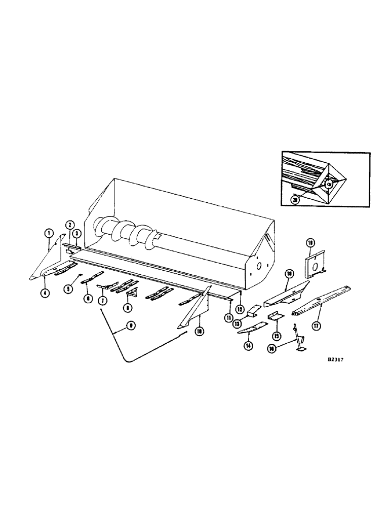 Схема запчастей Case IH 960 - (044) - SORGHUM ATTACHMENT (58) - ATTACHMENTS/HEADERS