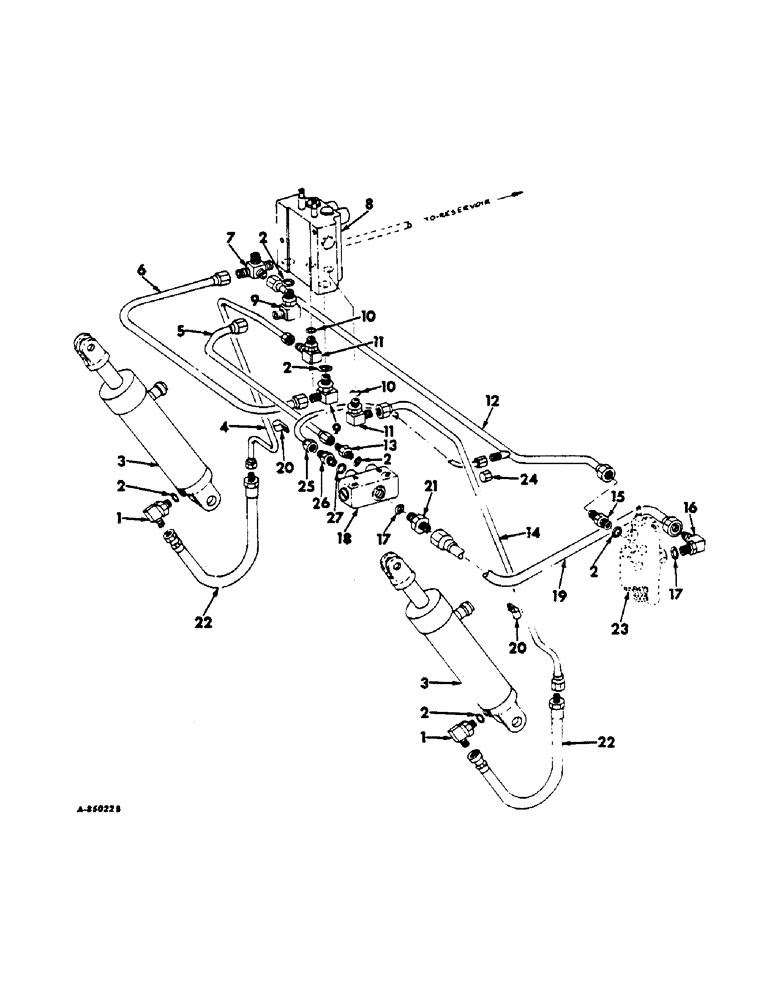 Схема запчастей Case IH 622 - (F-14) - HYDRAULICS SYSTEM, HYDRAULIC DRUM CONTROL (07) - HYDRAULIC SYSTEM