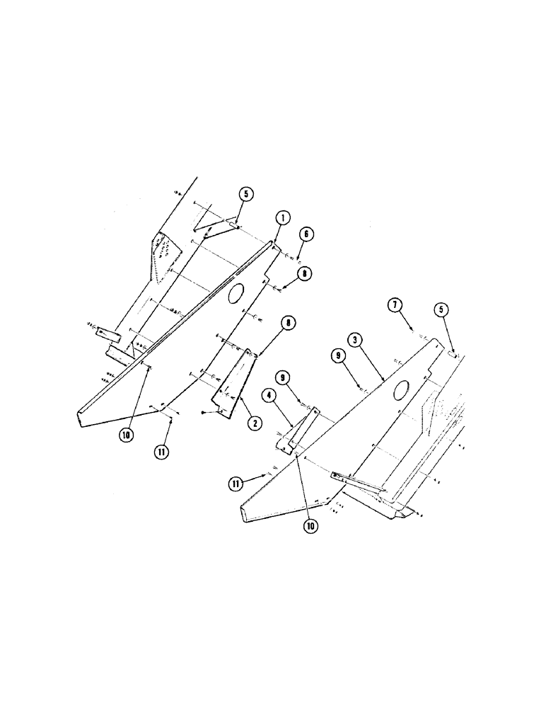 Схема запчастей Case IH 1075 - (078) - DIVIDER SHIELDS, DRAPER HEADER (58) - ATTACHMENTS/HEADERS