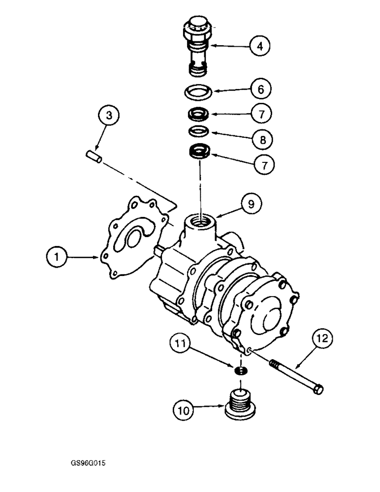 Схема запчастей Case IH 2022 - (6-34) - HYDROSTATIC PUMP, CHARGE PUMP (03) - POWER TRAIN