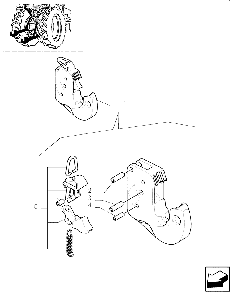 Схема запчастей Case IH JX100U - (1.89.6/06B) - (VAR.922) THREE POINT HITCH W/QUICK ATTACH ENDS BREAKDOWN (09) - IMPLEMENT LIFT