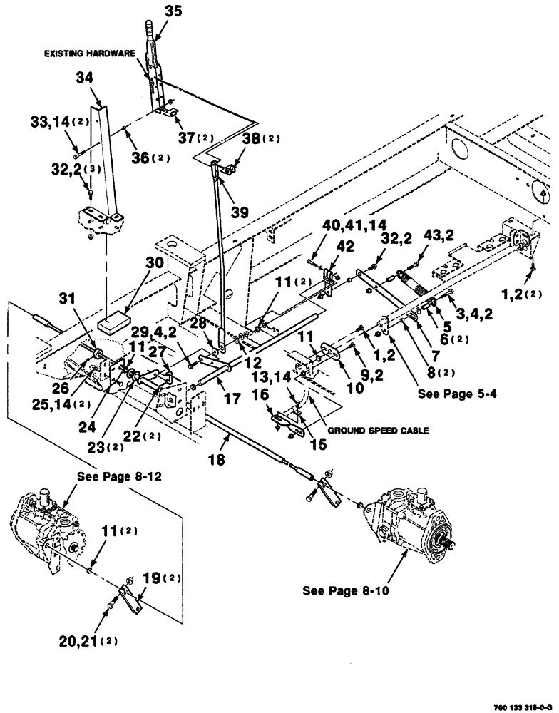 Схема запчастей Case IH 8860HP - (05-02) - BRAKE AND NEUTRAL LOCK ASSEMBLIES (33) - BRAKES & CONTROLS